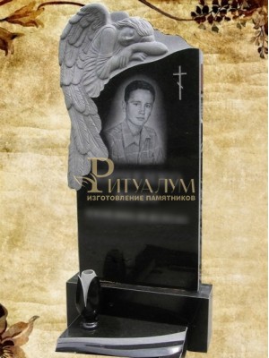 Памятник резной из гранита ЧПУ «Скорбящий с розами» — ritualum.ru Памятник резной из гранита ЧПУ «Скорбящий с розами» — ritualum.ru